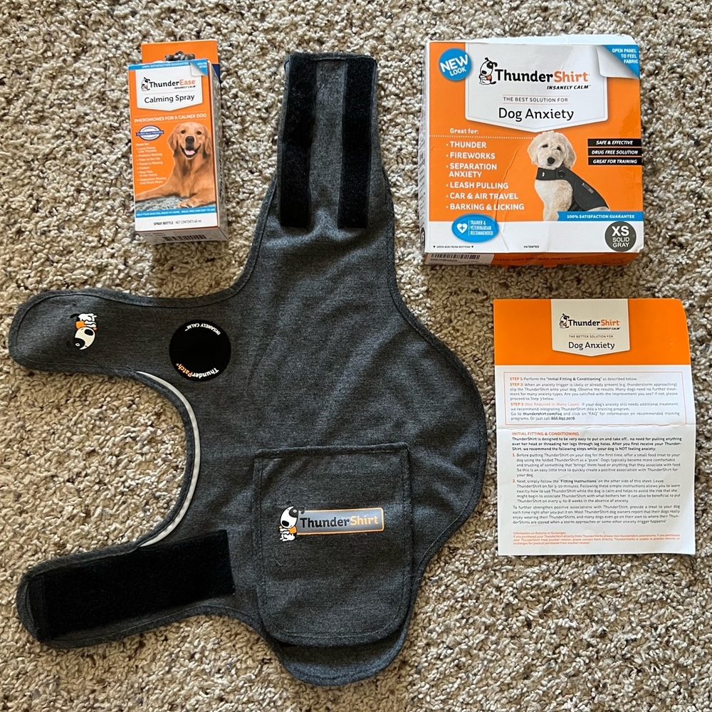 Thundershirt XS dog calming anxiety vest